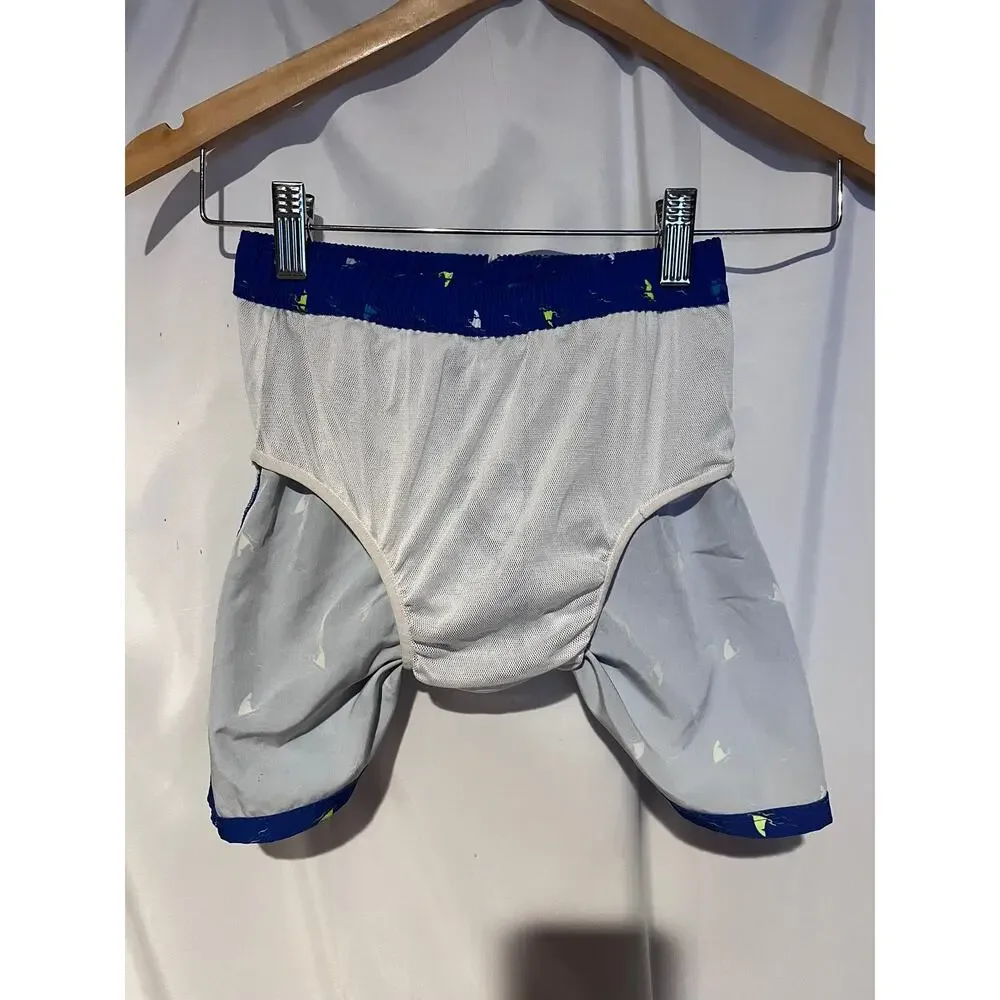 Wonder Nation Boys 5T Blue Shark Print Swim Trunks